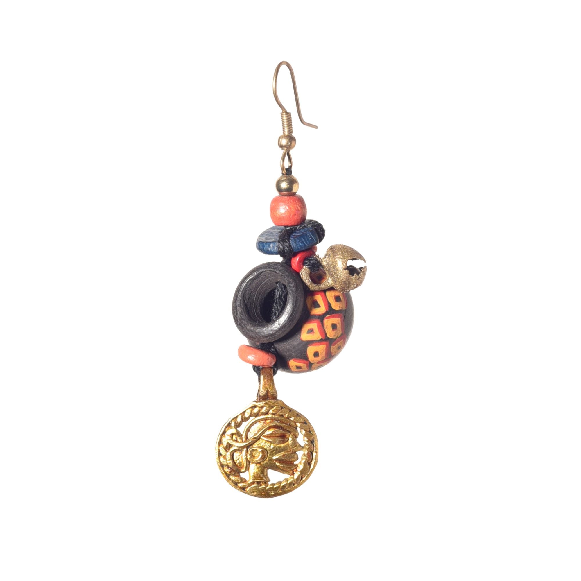 Earthy Pottery Charms Ethnic Earrings