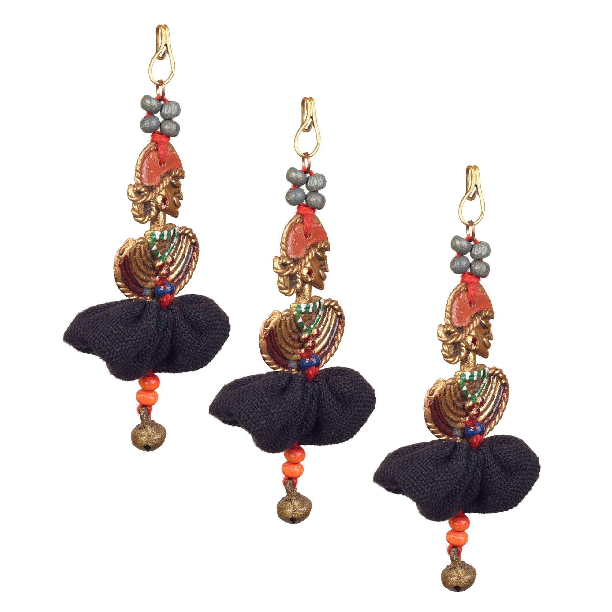 The Dancing Empress Handcrafted Brass Buttons S03, Black