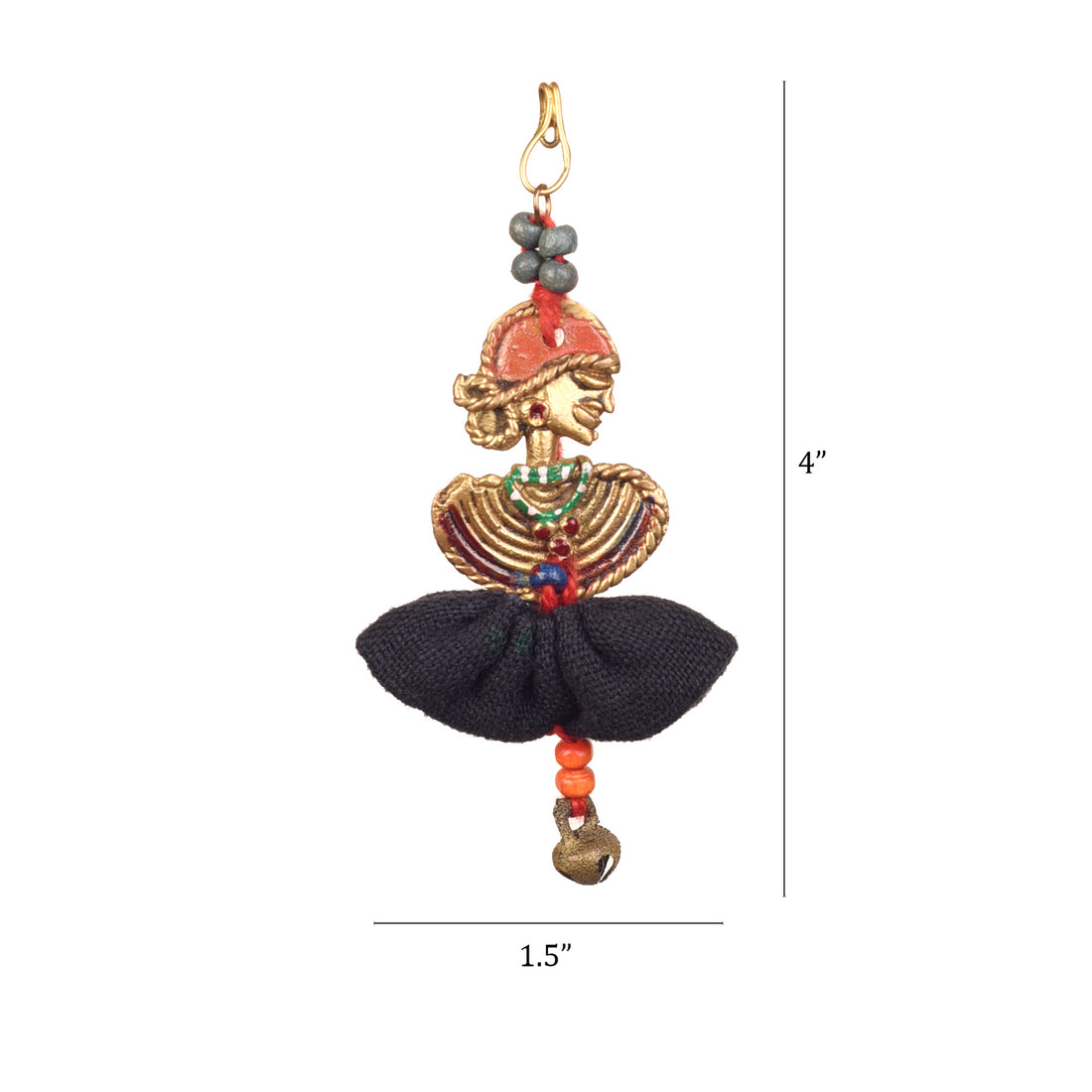 The Dancing Empress Handcrafted Brass Buttons S03, Black