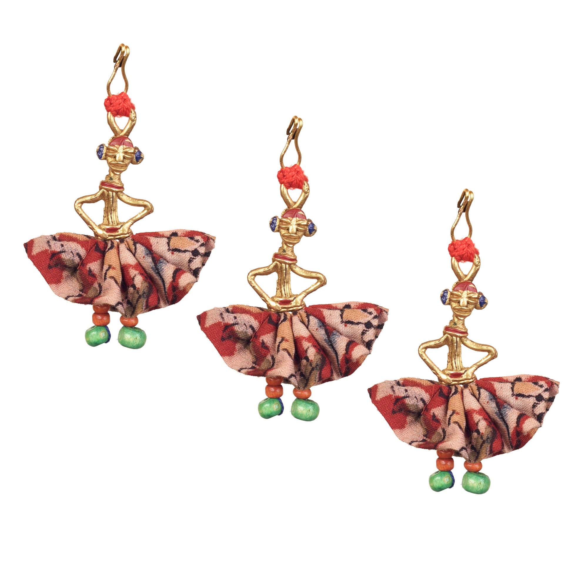 The Dancing Empress Handcrafted Brass Buttons S03, Floral