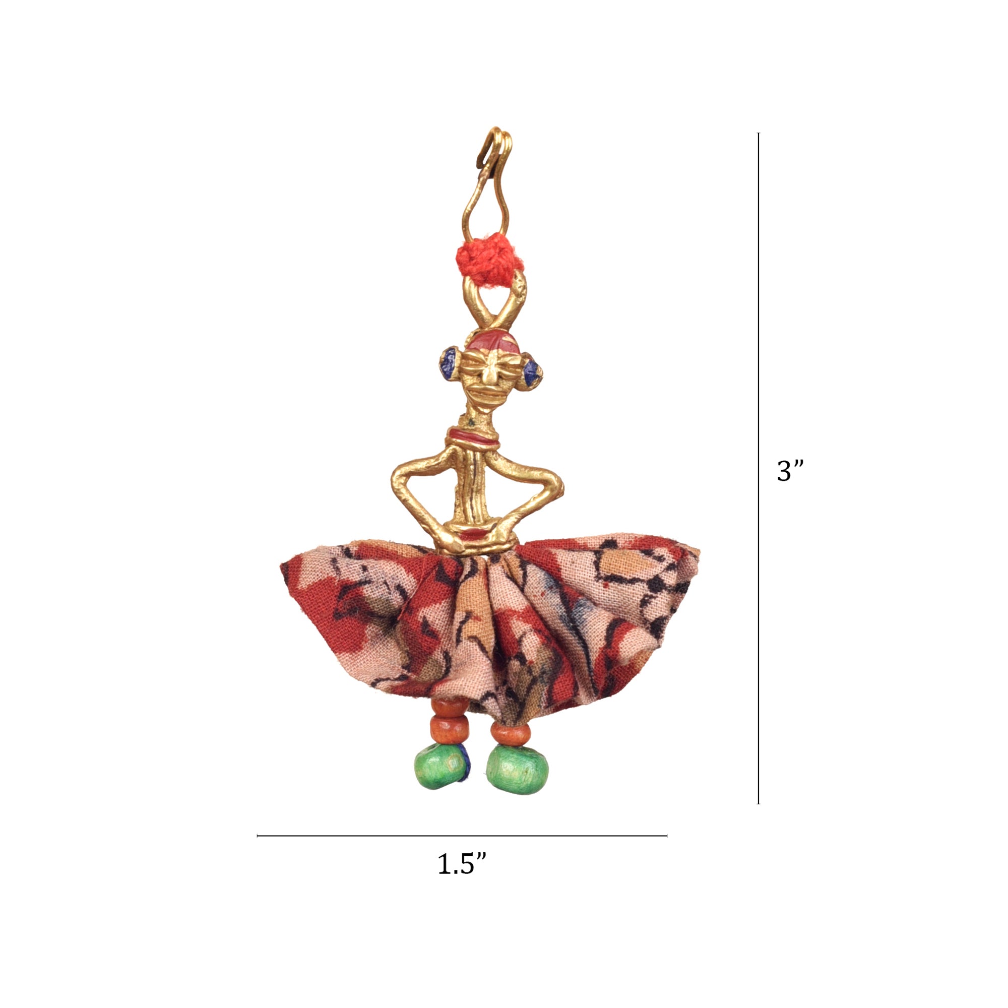 The Dancing Empress Handcrafted Brass Buttons S03, Floral