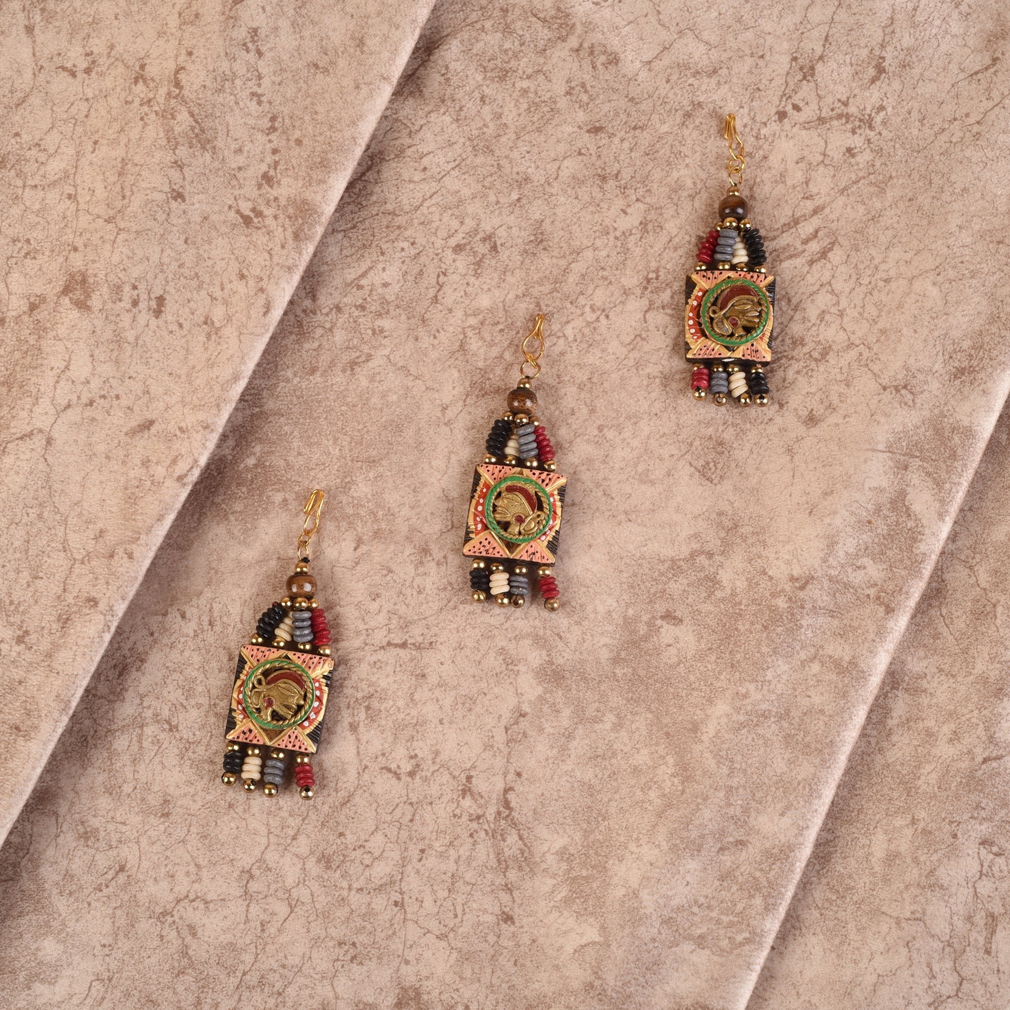 The Empress Handcrafted Brass Buttons S03, Square