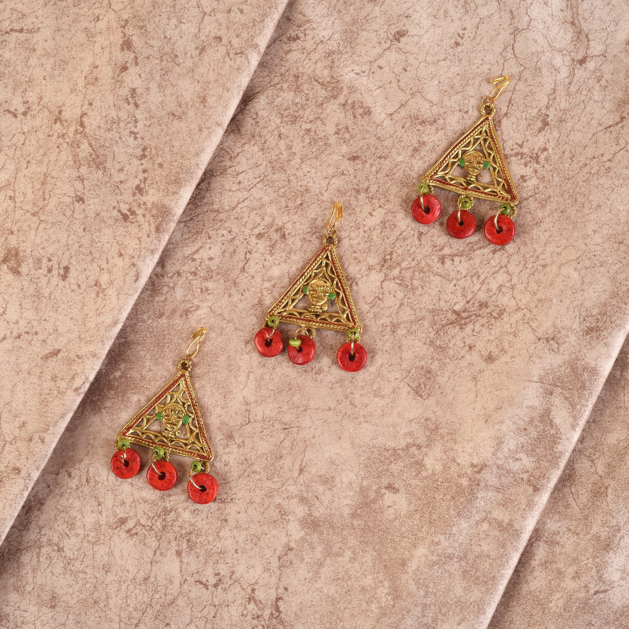 Tribal Trinity Handcrafted Brass Buttons S03