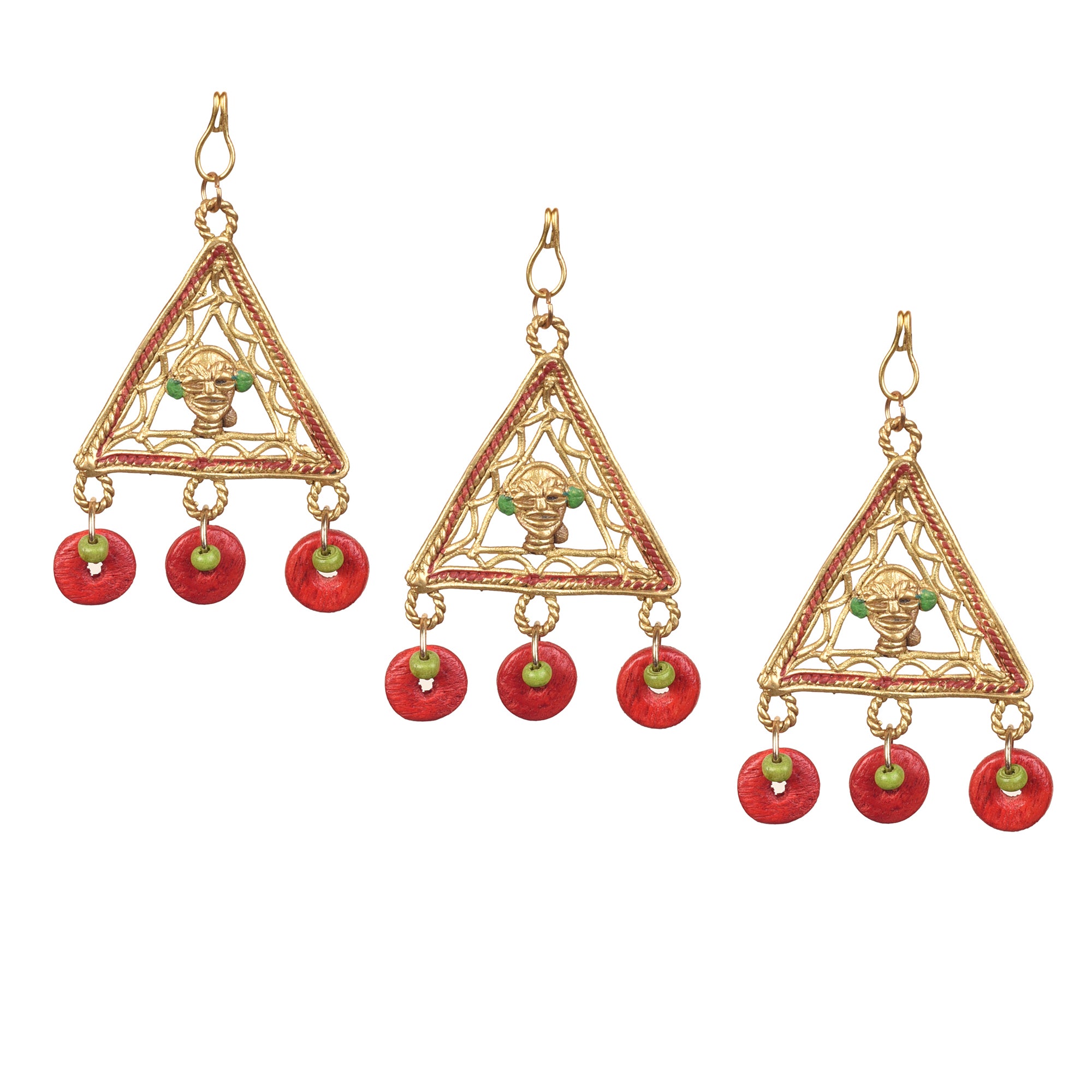 Tribal Trinity Handcrafted Brass Buttons S03