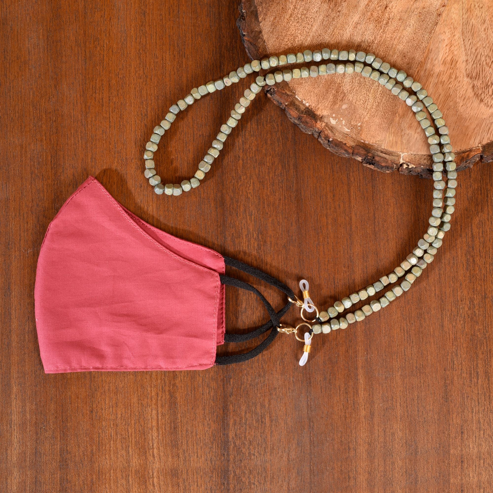 Olive Hancrafted Beaded Mask/Eyewear String