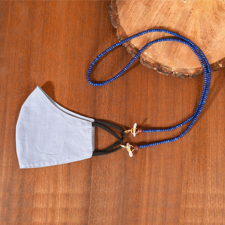 Cobalt Hancrafted Beaded Mask/Eyewear String