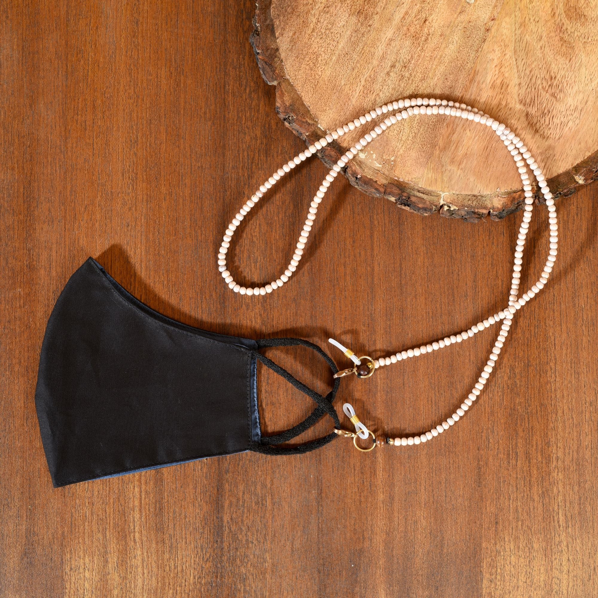 Peach Hancrafted Beaded Mask/Eyewear String