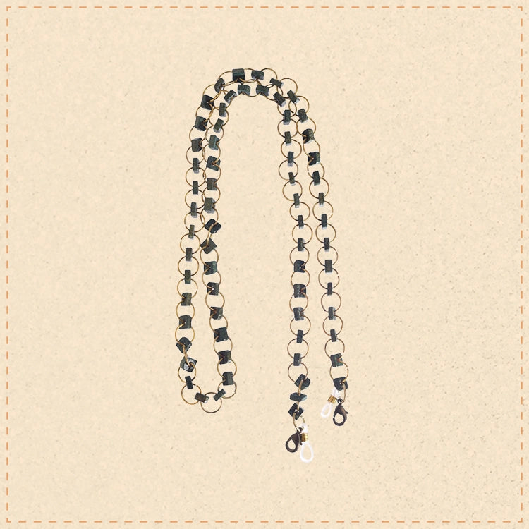 Olive Hancrafted Studed Mask/Eyewear String