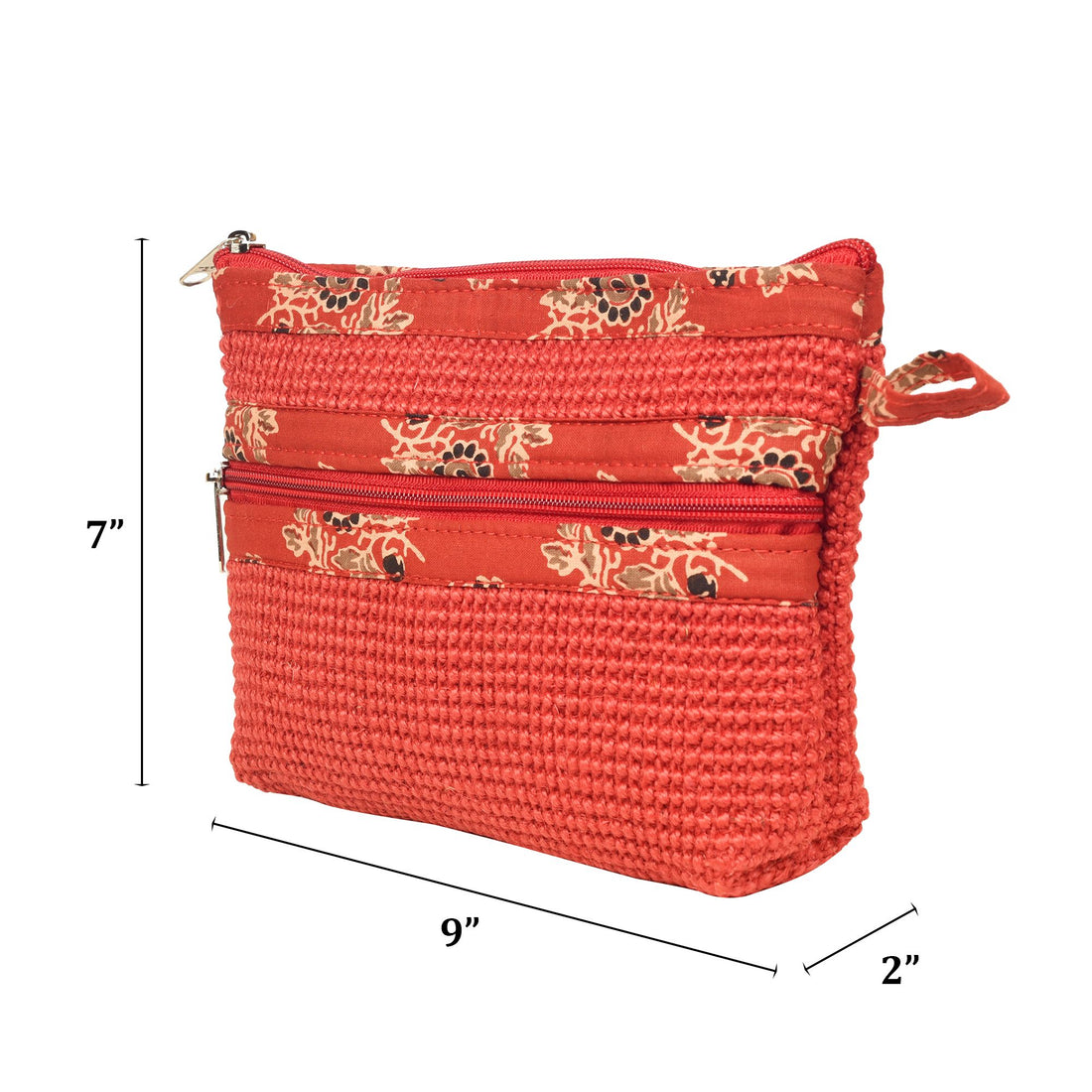 Kalamkari Red Cosmetics/Toiletry Organiser