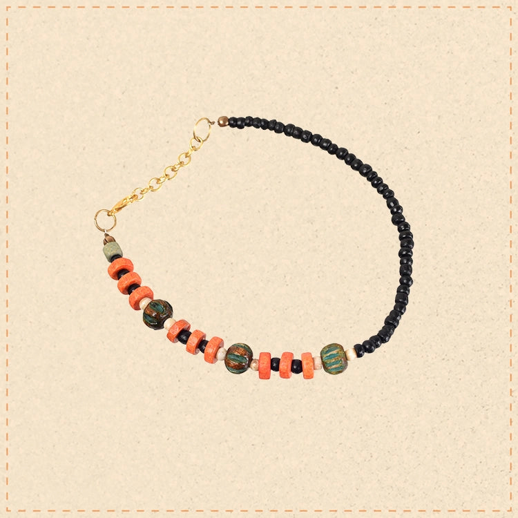 Tao-III Colorful Folk Art Anklet