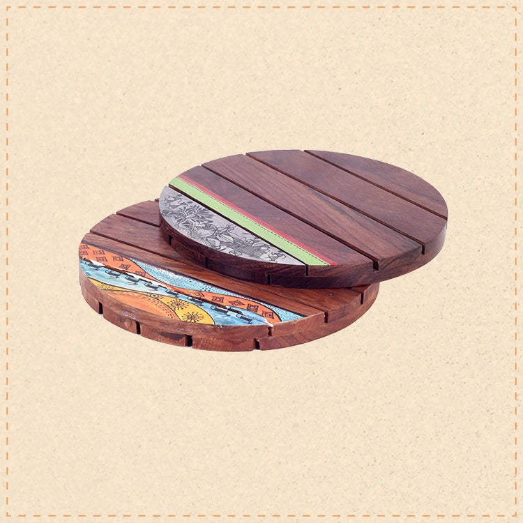 Woodland Retreat Round Trivets S02 (6x6x1.5)