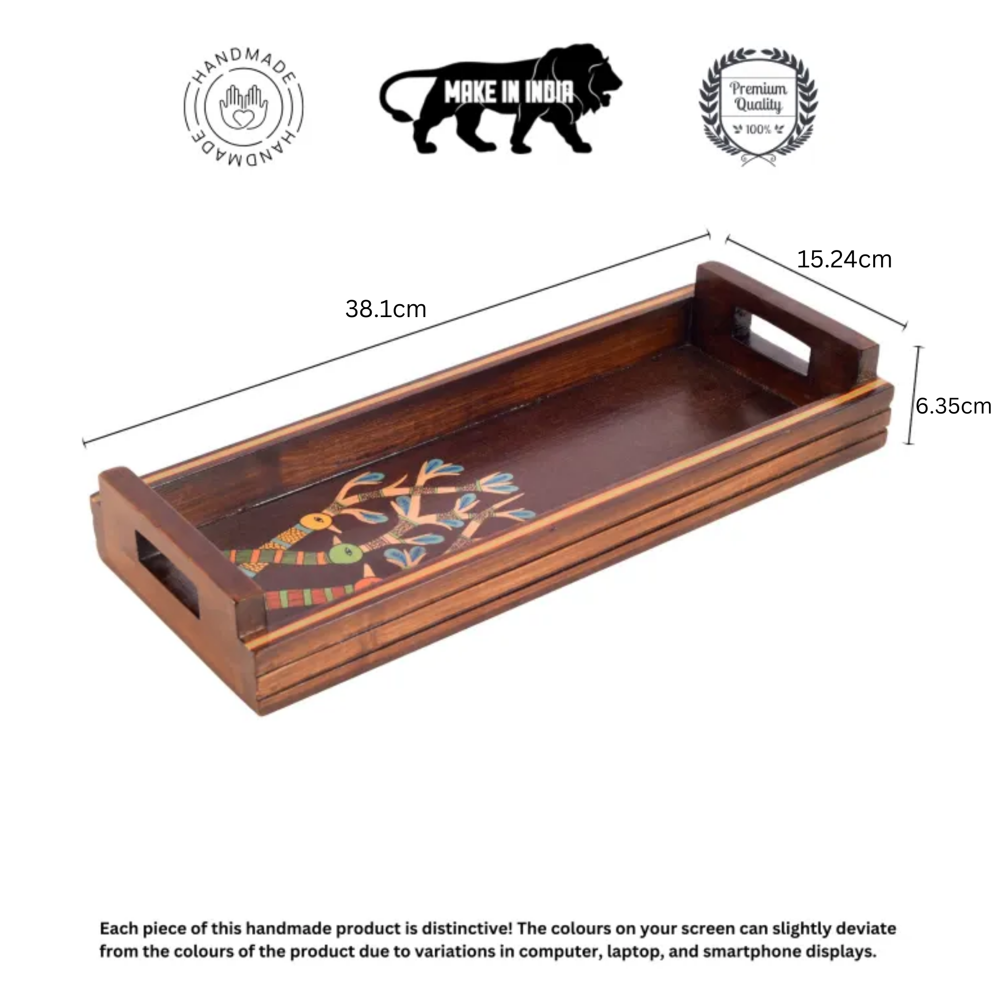 Chriping Birds Handcrafted Serving Tray