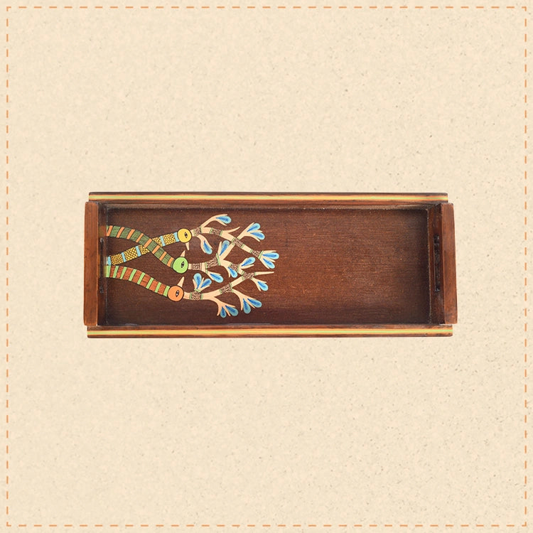 Chriping Birds Handcrafted Serving Tray