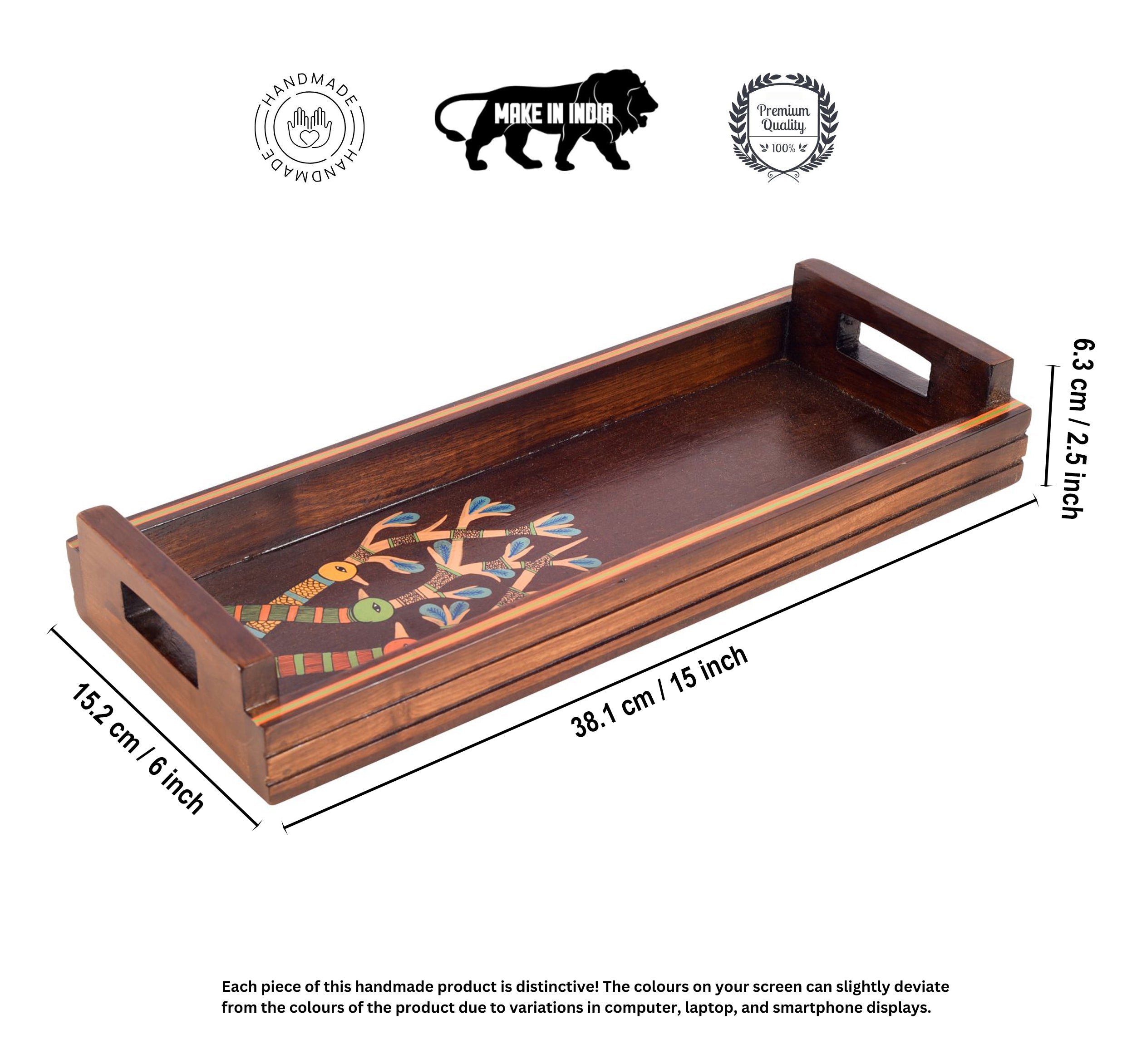 Chriping Birds Handcrafted Serving Tray