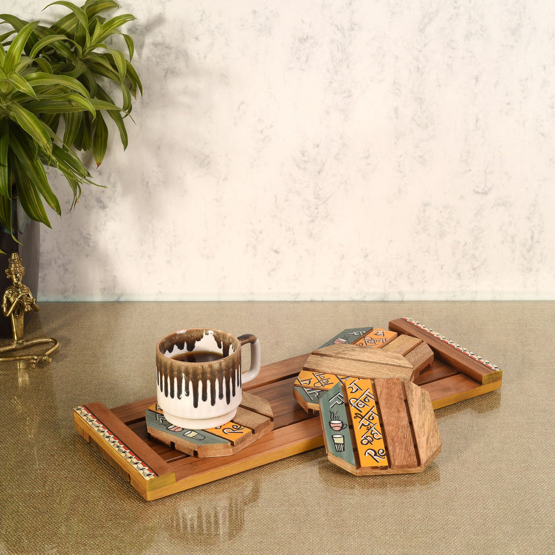 Artisanal Mosiac Wooden Tray