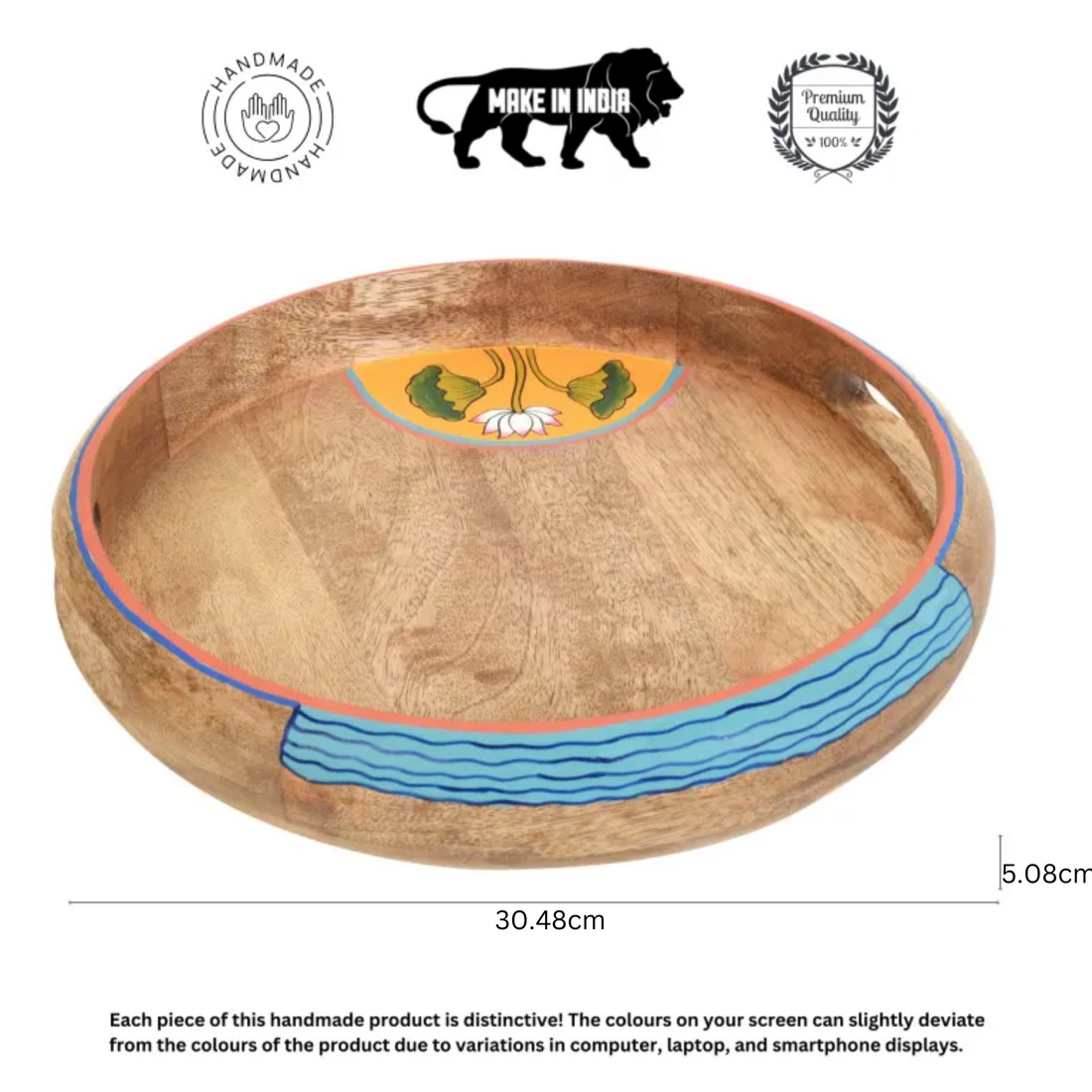 Pichhwai Leela Round Serving Tray