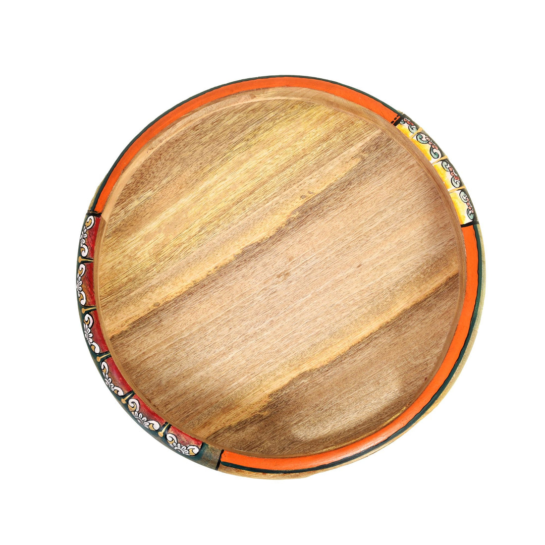 Kapila Handcrafted Wooden 360� Revolving Tray Decorative Rotating Platter for Dining Table and Kitchen