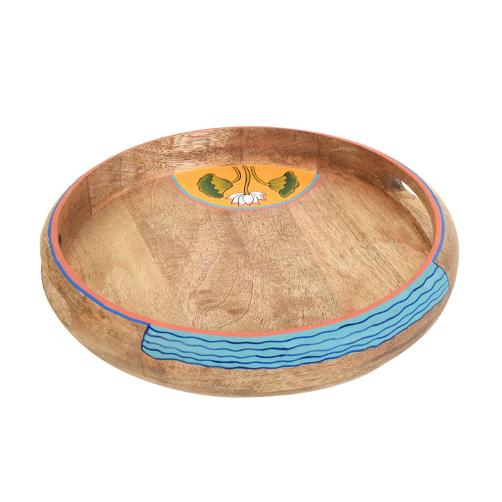 Pichhwai Leela Round Serving Tray