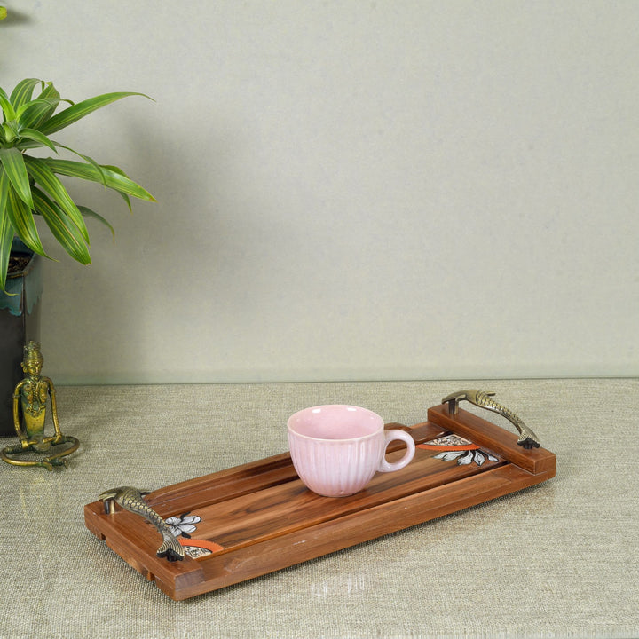 Flora Handcrafted Serving Tray  (15x6x2)