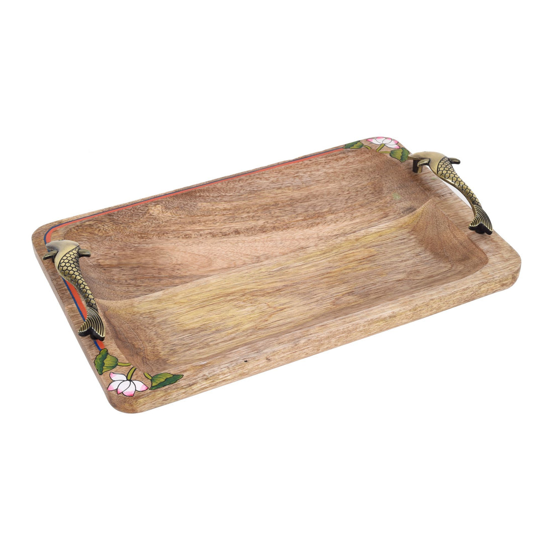 Pichhwai iteha rectangular serving tray (14x9x2)