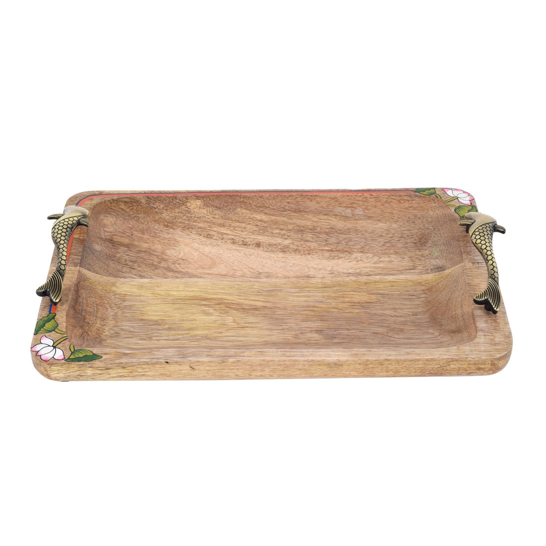 Pichhwai iteha rectangular serving tray (14x9x2)