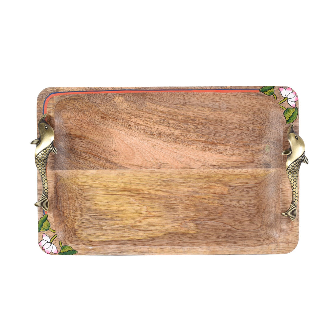 Pichhwai iteha rectangular serving tray (14x9x2)