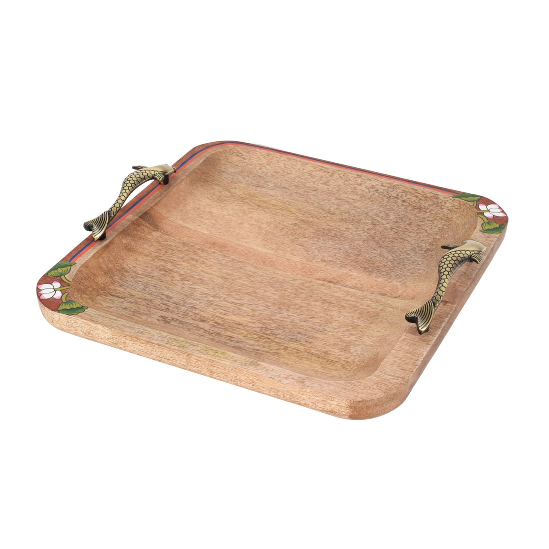 Pichhwai iteha quad serving tray (12x12x1)