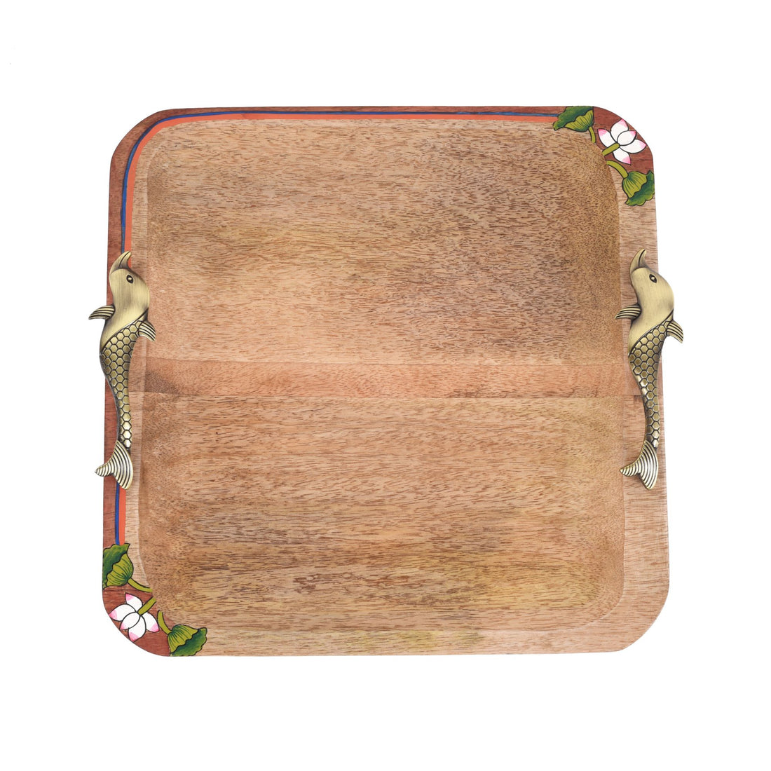 Pichhwai iteha quad serving tray (12x12x1)