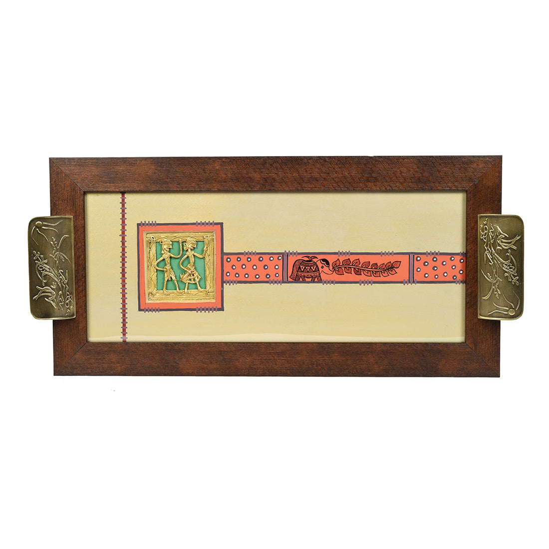 Aakriti Art Creations Wooden Rectangle Serving Tray