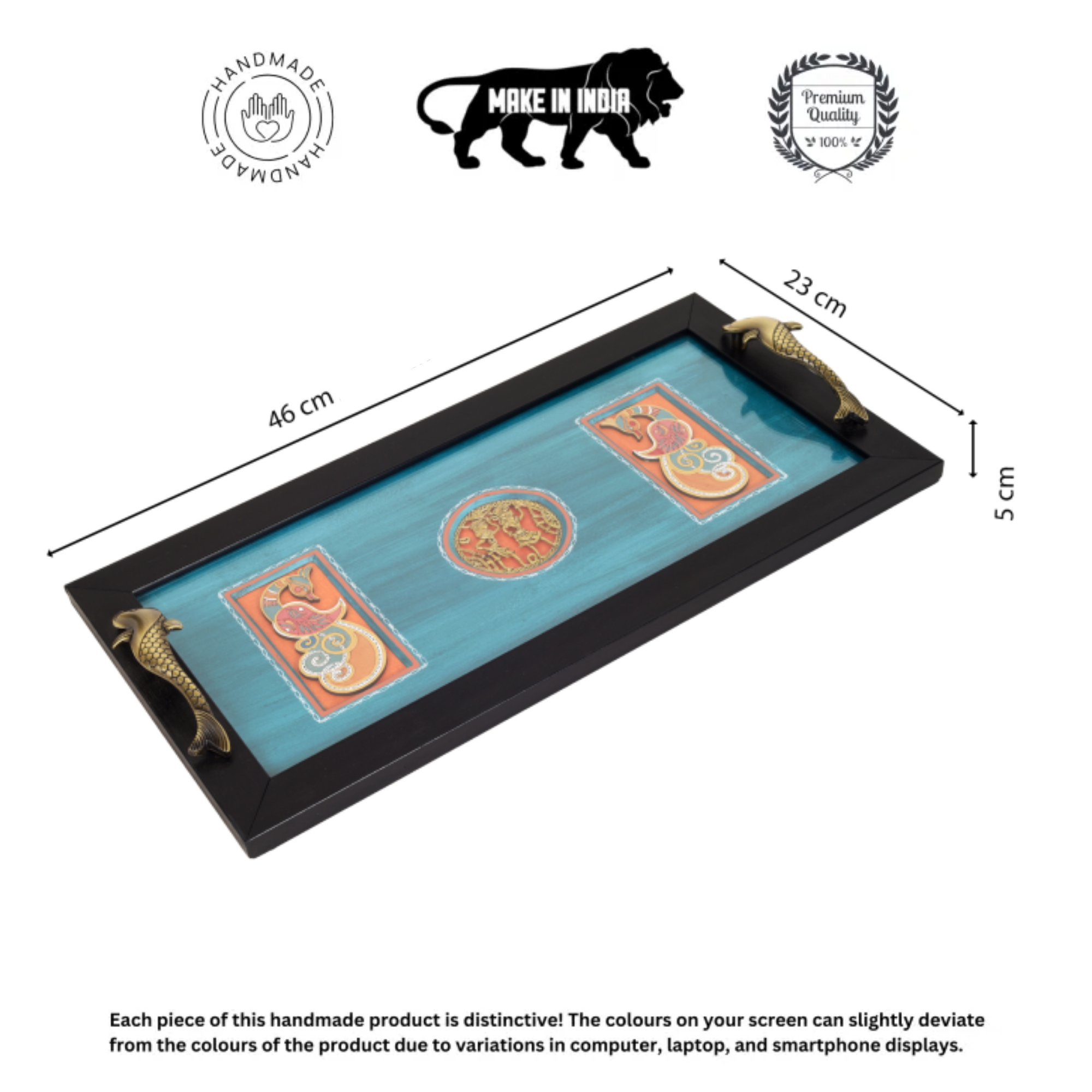 Peacock Elegance Tray