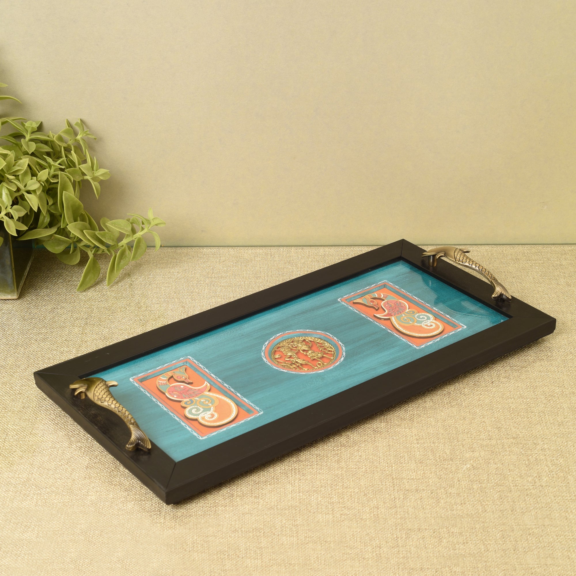 Peacock Elegance Tray