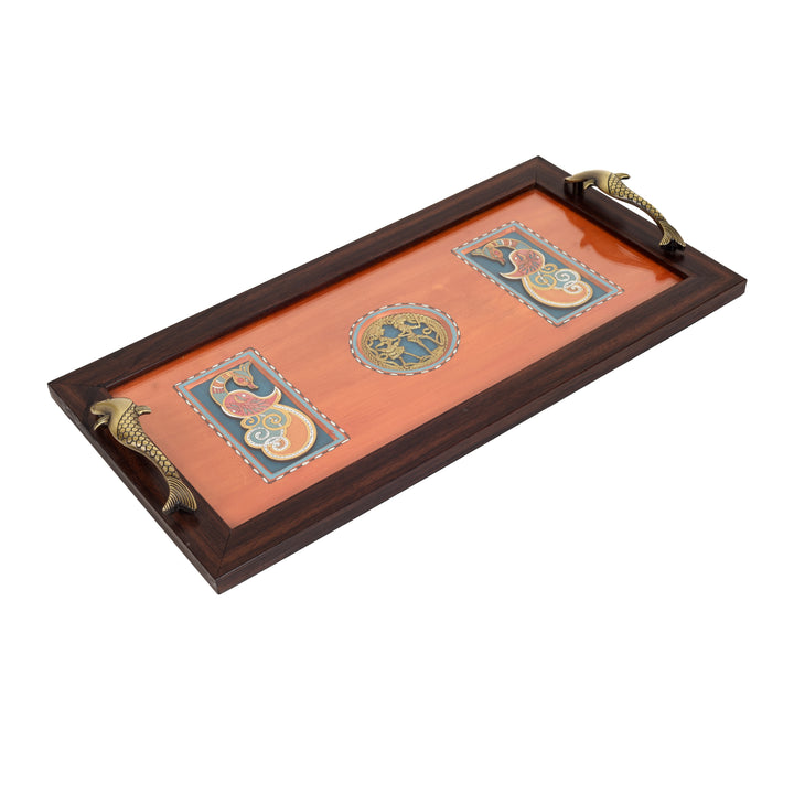 Sunset Peacock Tray
