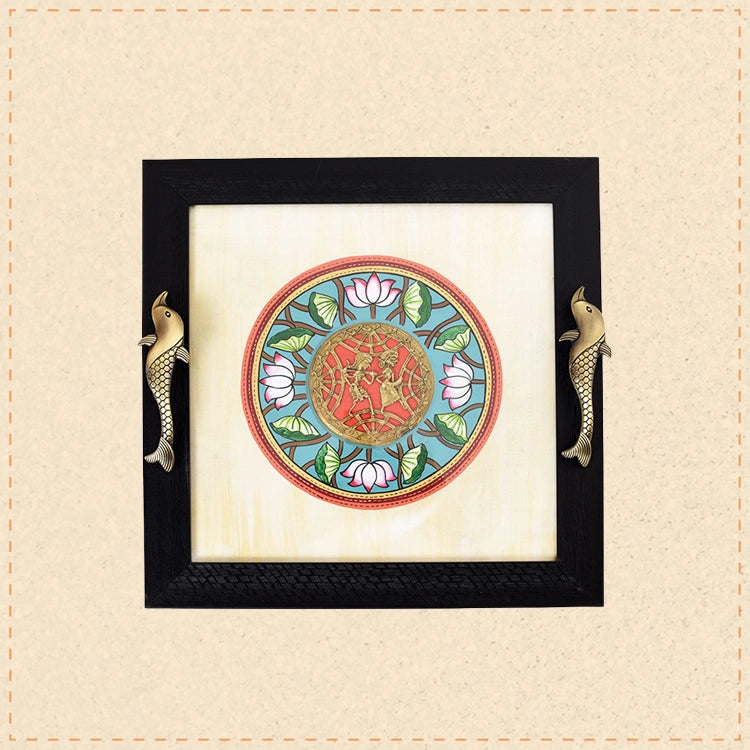 Fusion Serenity Madhubani-Dhokra Tray