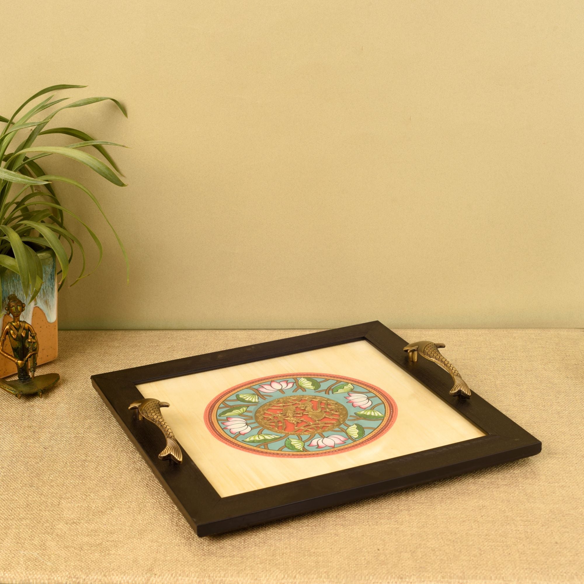 Fusion Serenity Madhubani-Dhokra Tray