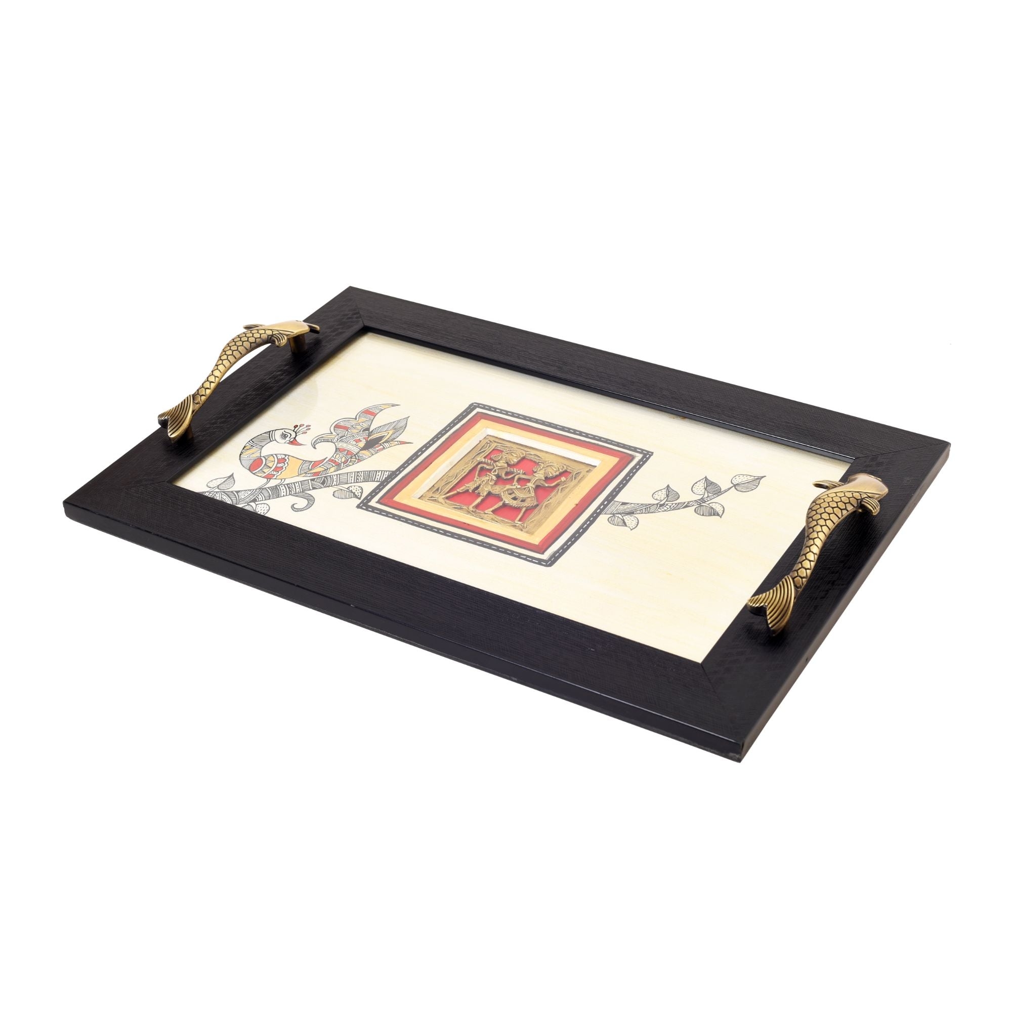 Cultural Fusion Hand-Painted Tray