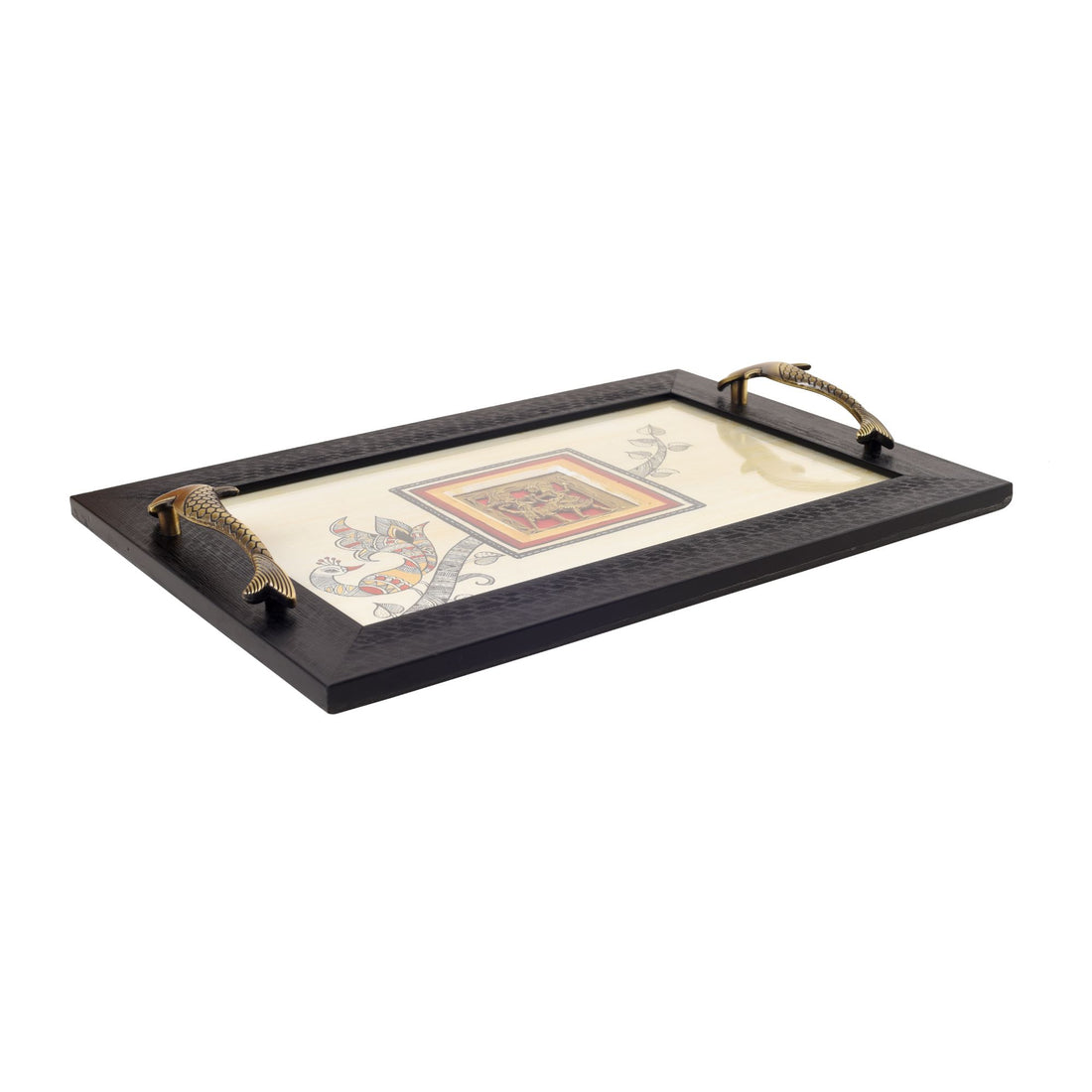 Cultural Fusion Hand-Painted Tray