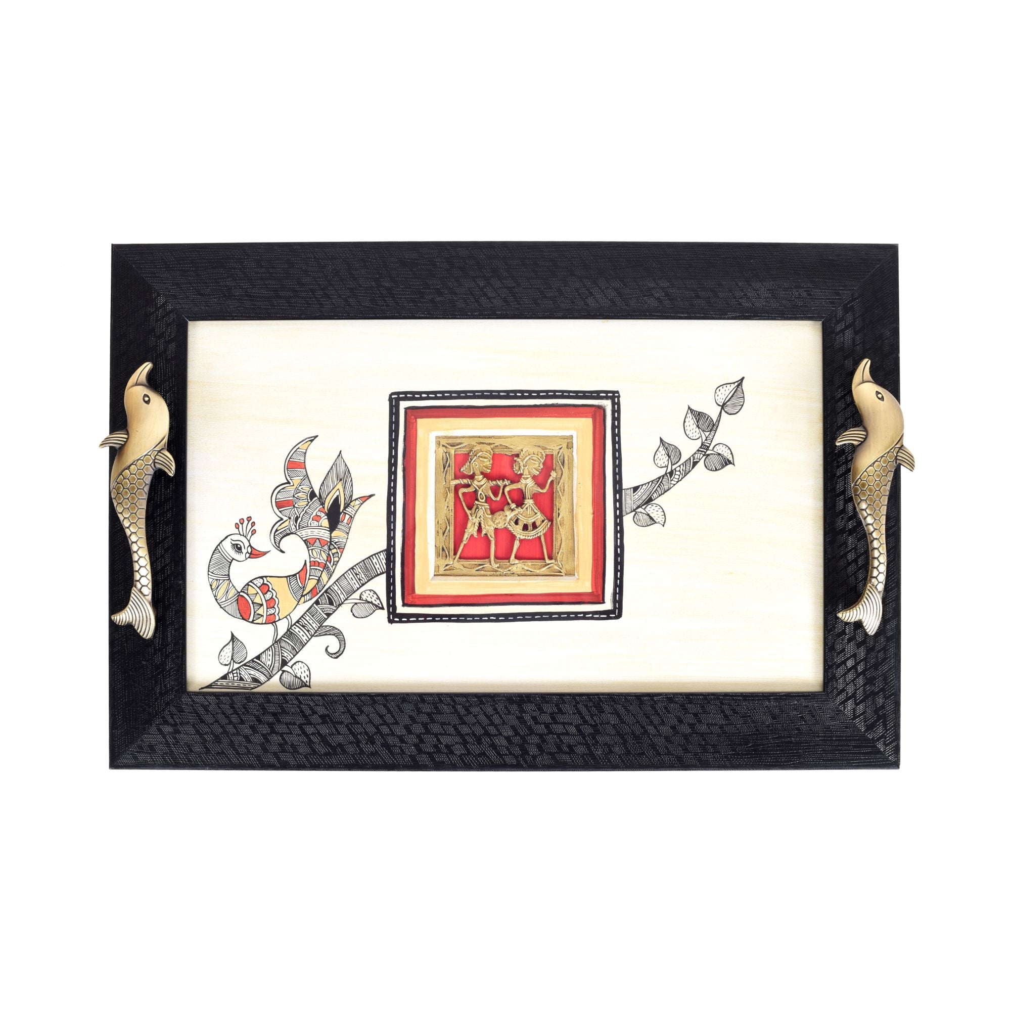 Cultural Fusion Hand-Painted Tray