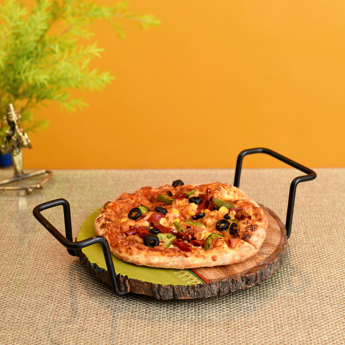 Pizza Server with Metal Handles (12x9x3)