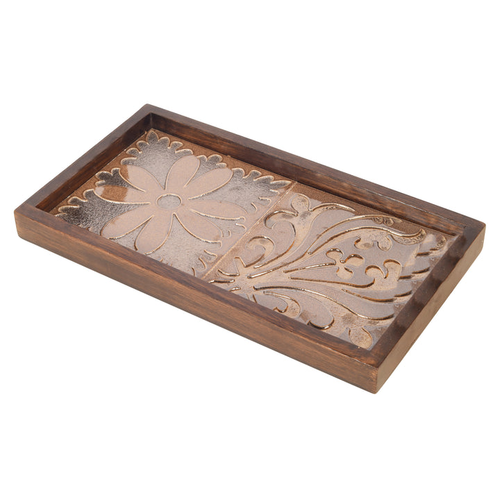 Floral Serenade Handcrafted Tray