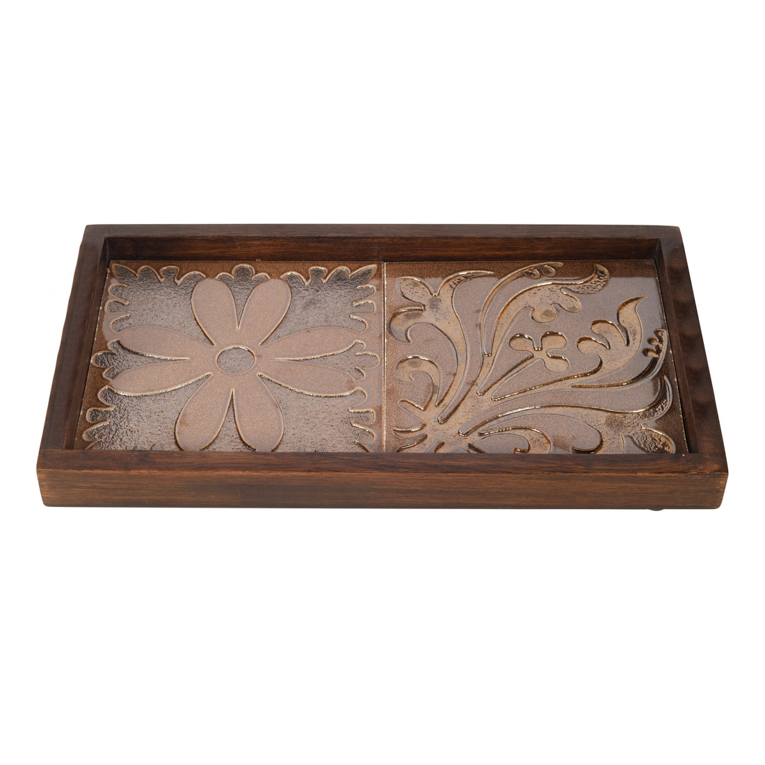 Floral Serenade Handcrafted Tray