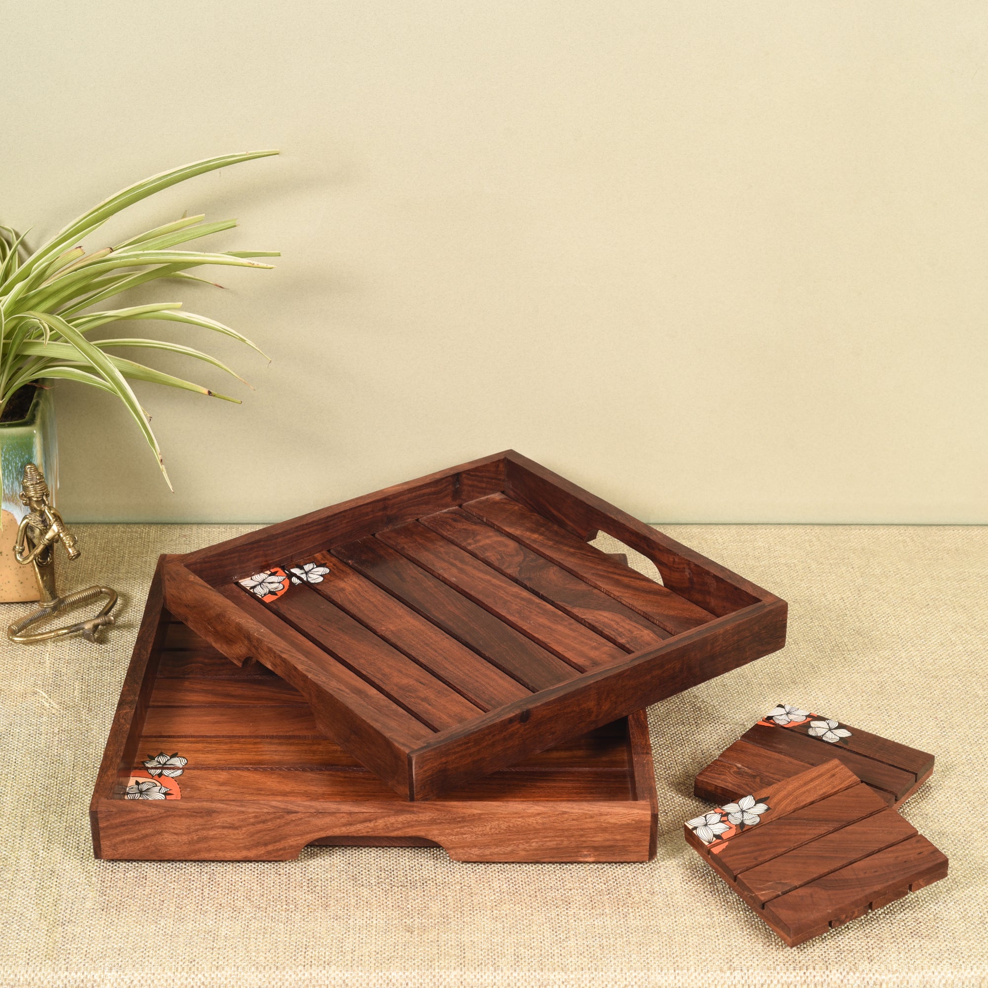 Rustic Rosewood Serving Tray