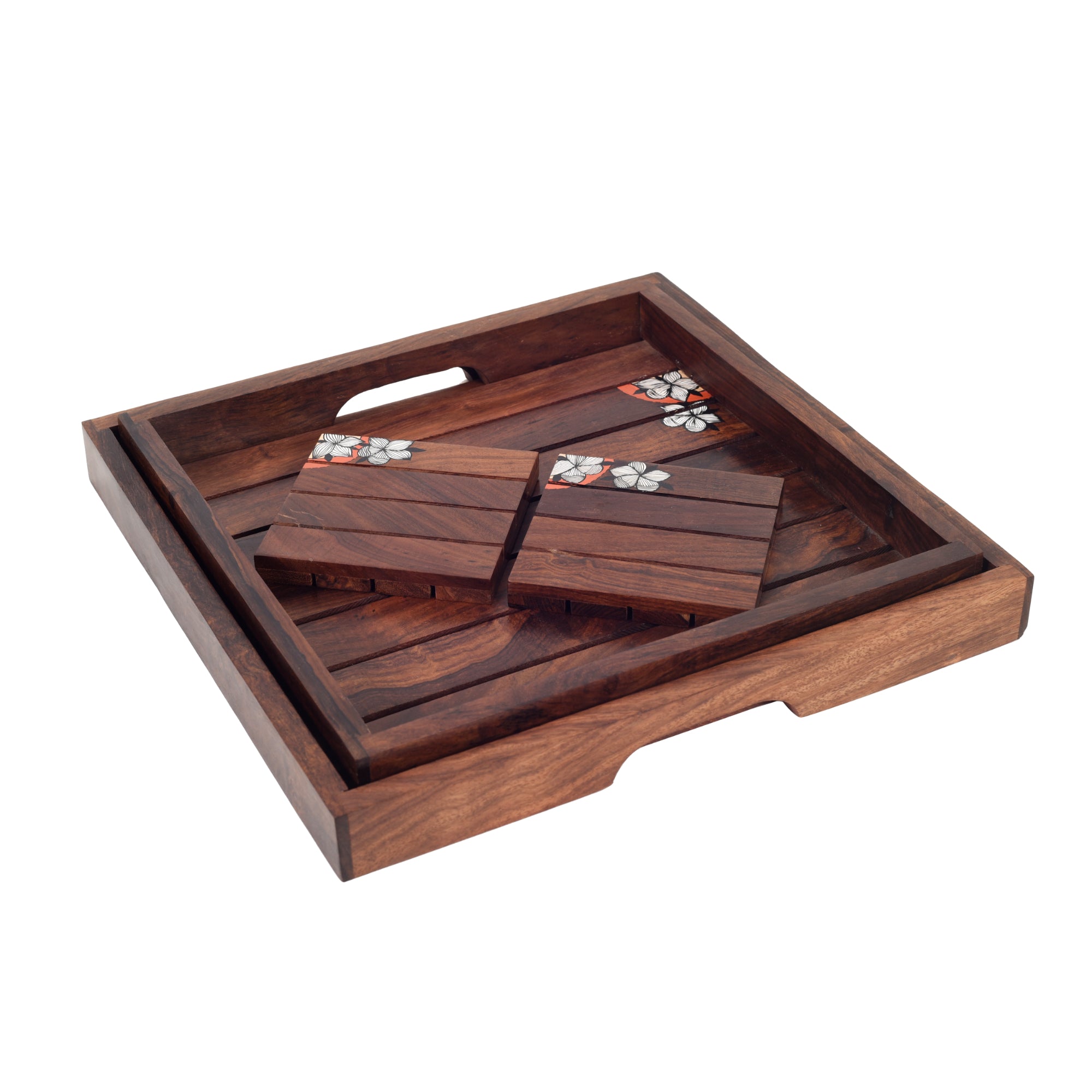 Rustic Rosewood Serving Tray
