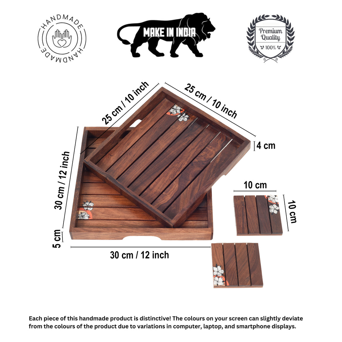 Rustic Rosewood Serving Tray