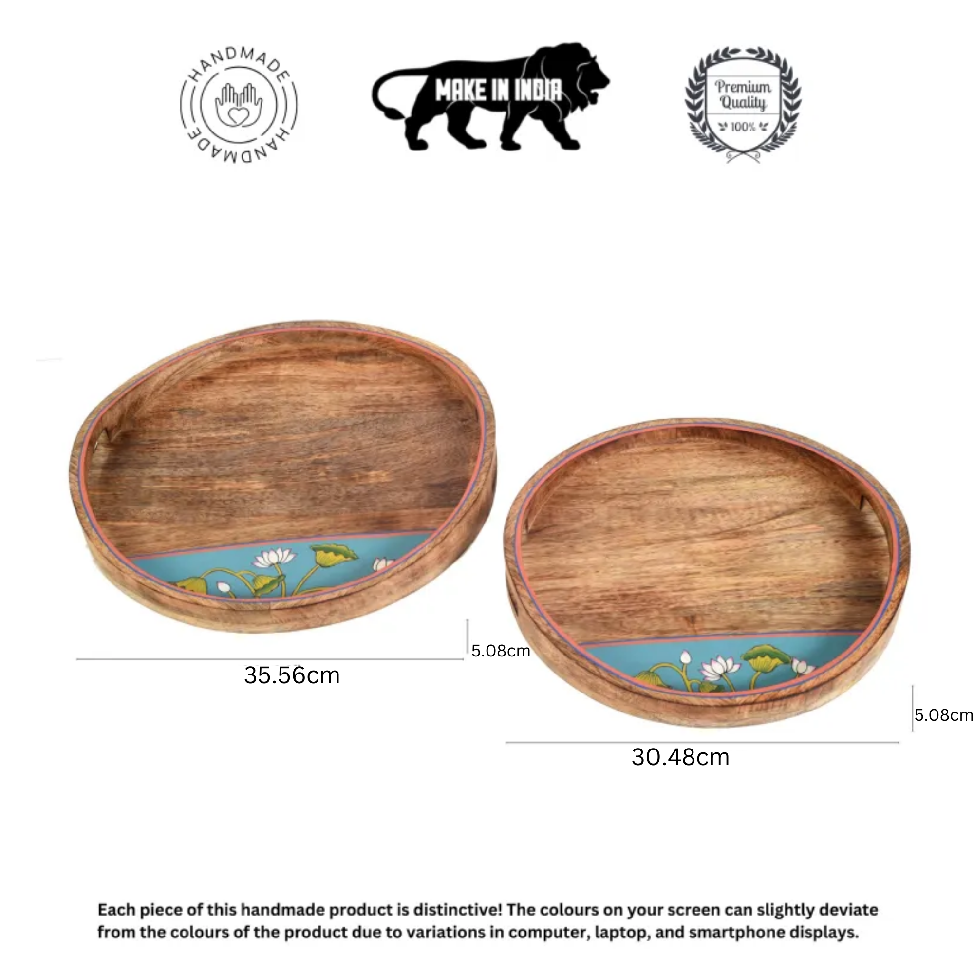 Pichhwai Leela Round Serving Tray S02