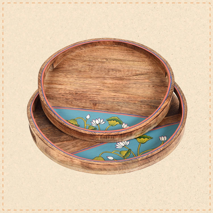 Pichhwai Leela Round Serving Tray S02