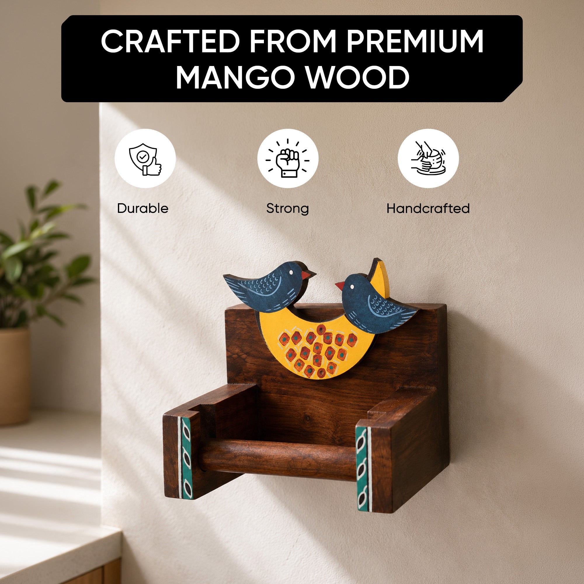 Love Birds Toilet Roll Holder (6x4x6)