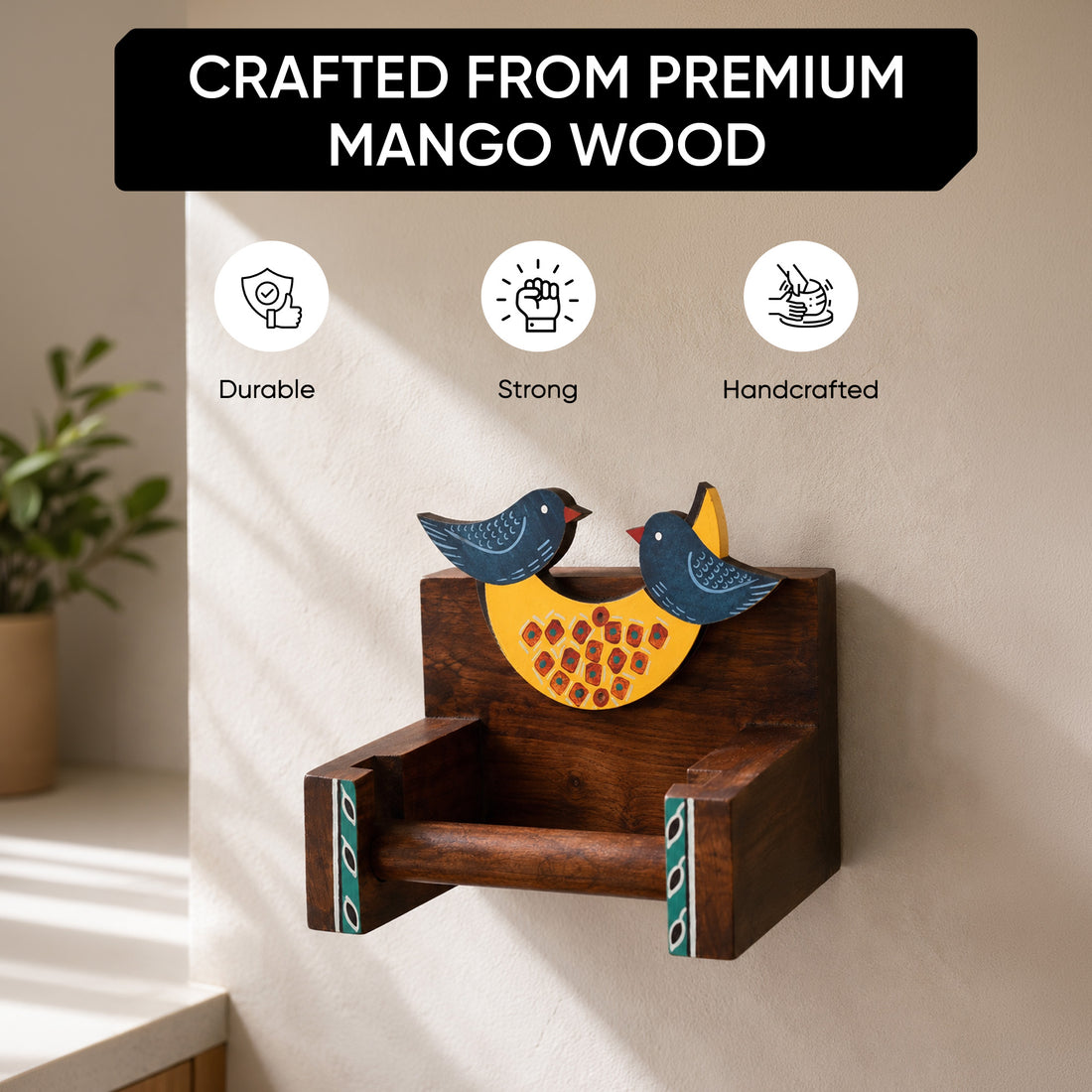 Love Birds Toilet Roll Holder (6x4x6)