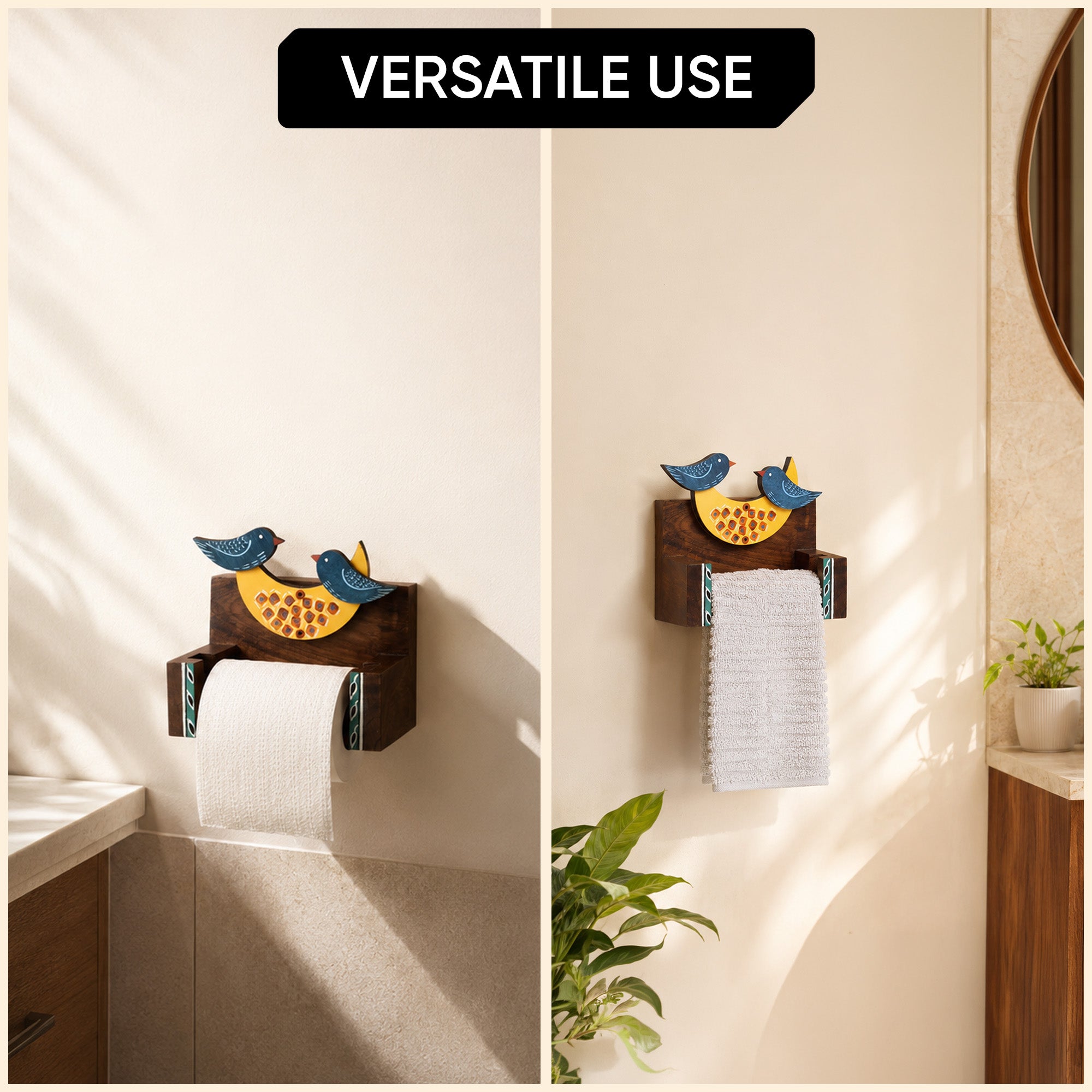 Love Birds Toilet Roll Holder (6x4x6)