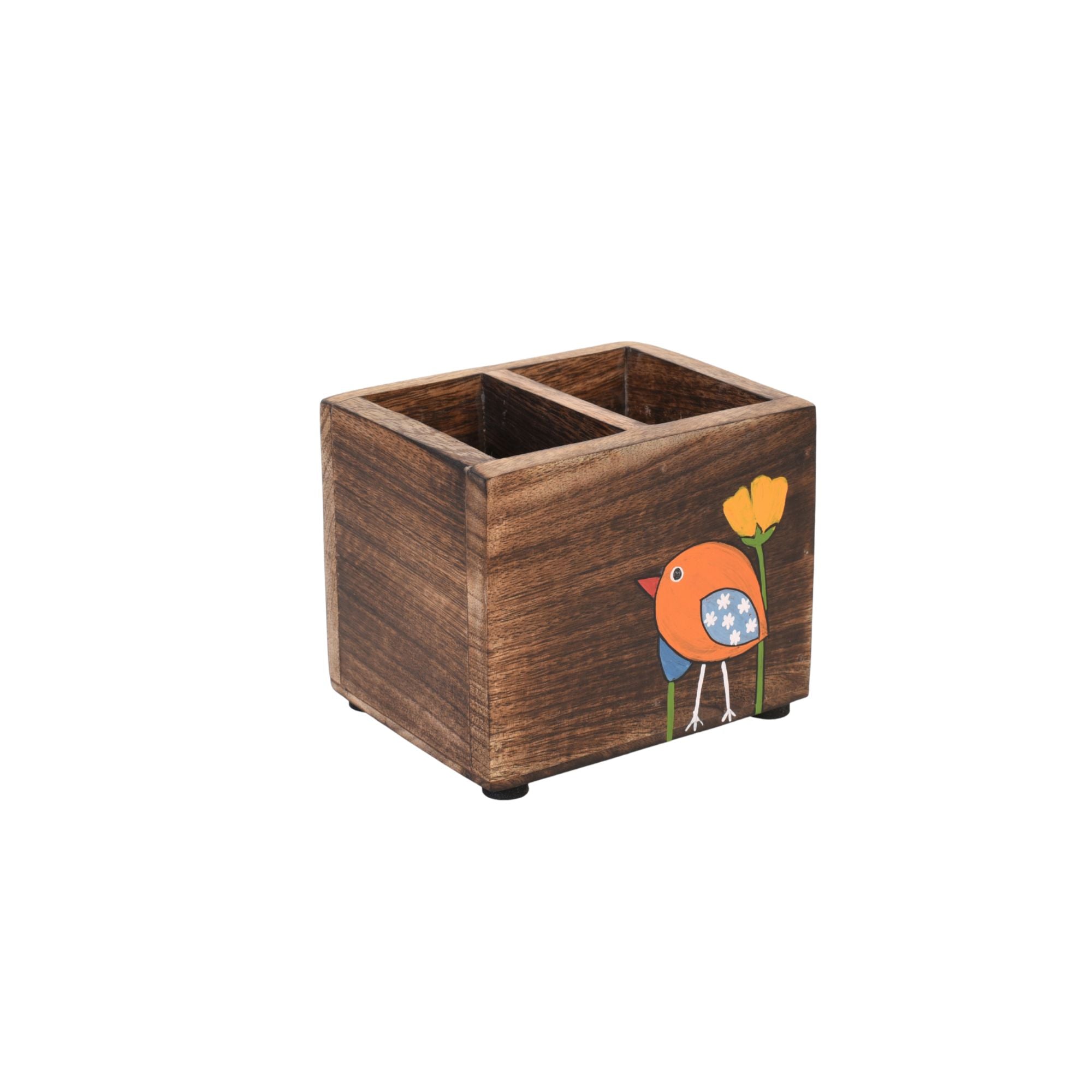 Gauraiya Bird & Bloom Cutlery Caddy