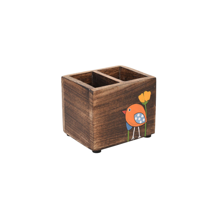 Gauraiya Bird & Bloom Cutlery Caddy